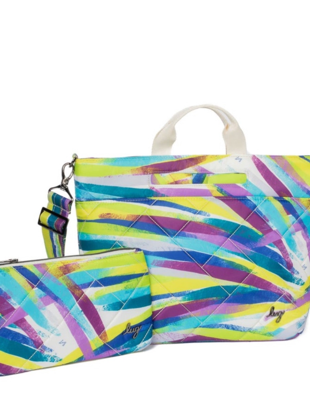 Lug Tenor 2pc Crossbody Bag Brushstrokes Multi